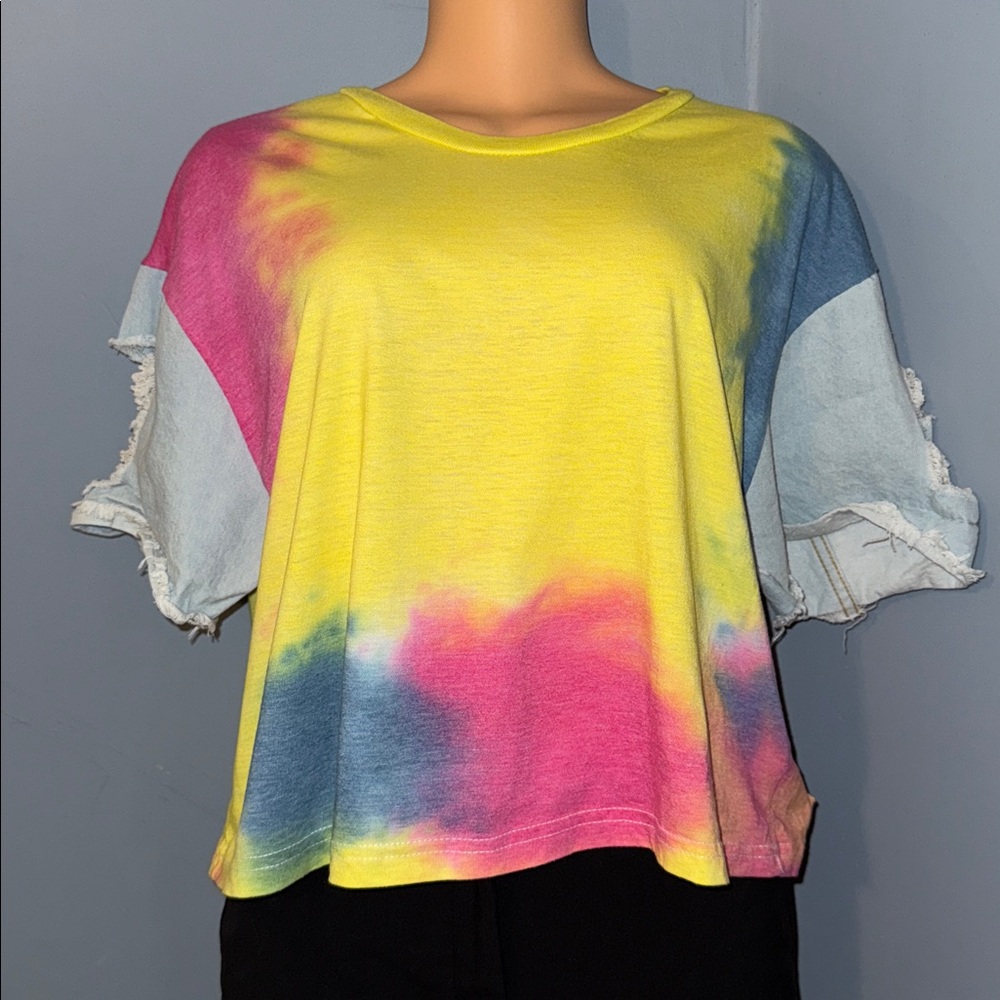 Thrill Multi-Color Tie-Dye Top - Size 1X